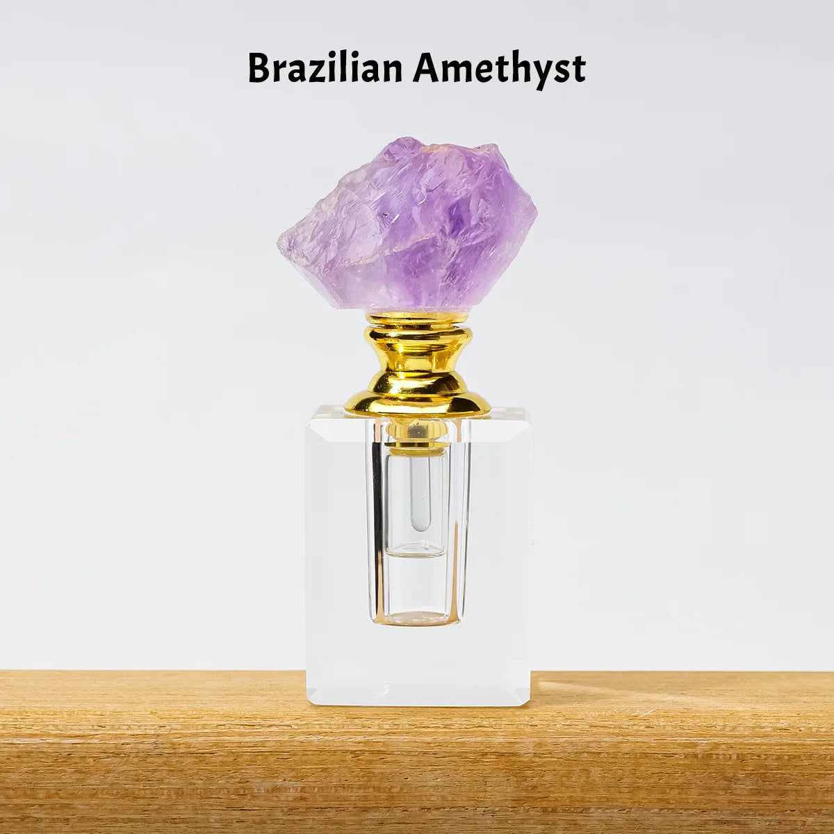 Crystal Raw Stone Perfume Bottle Cap