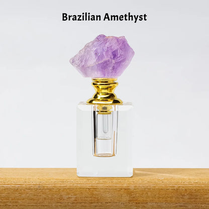 Crystal Raw Stone Perfume Bottle Cap
