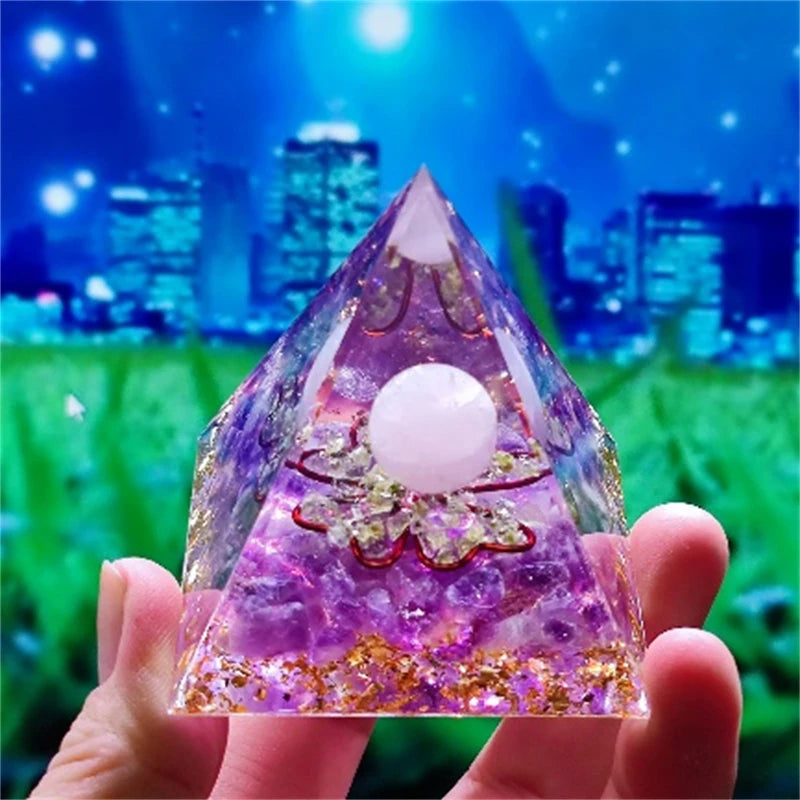 Crystal Pyramid Zodiac Orgonite