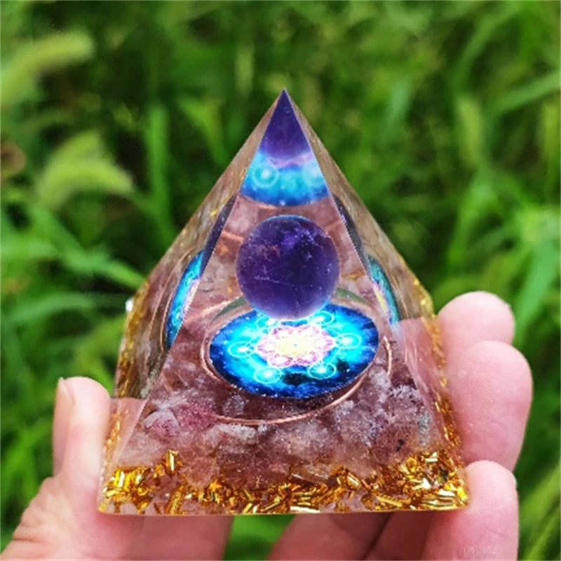 Crystal Pyramid Zodiac Orgonite