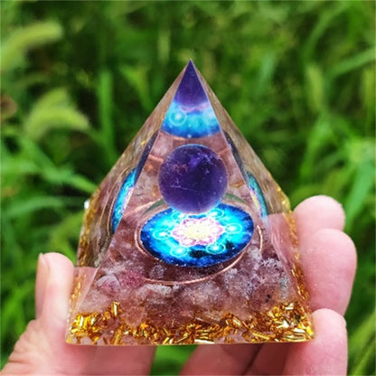 Crystal Pyramid Zodiac Orgonite