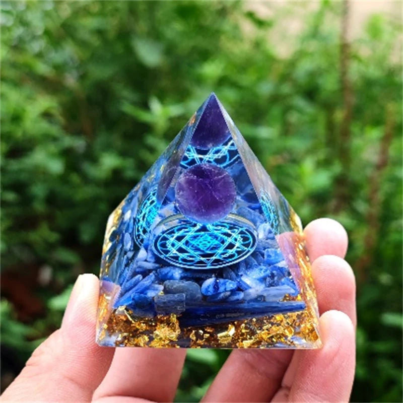 Crystal Pyramid Zodiac Orgonite