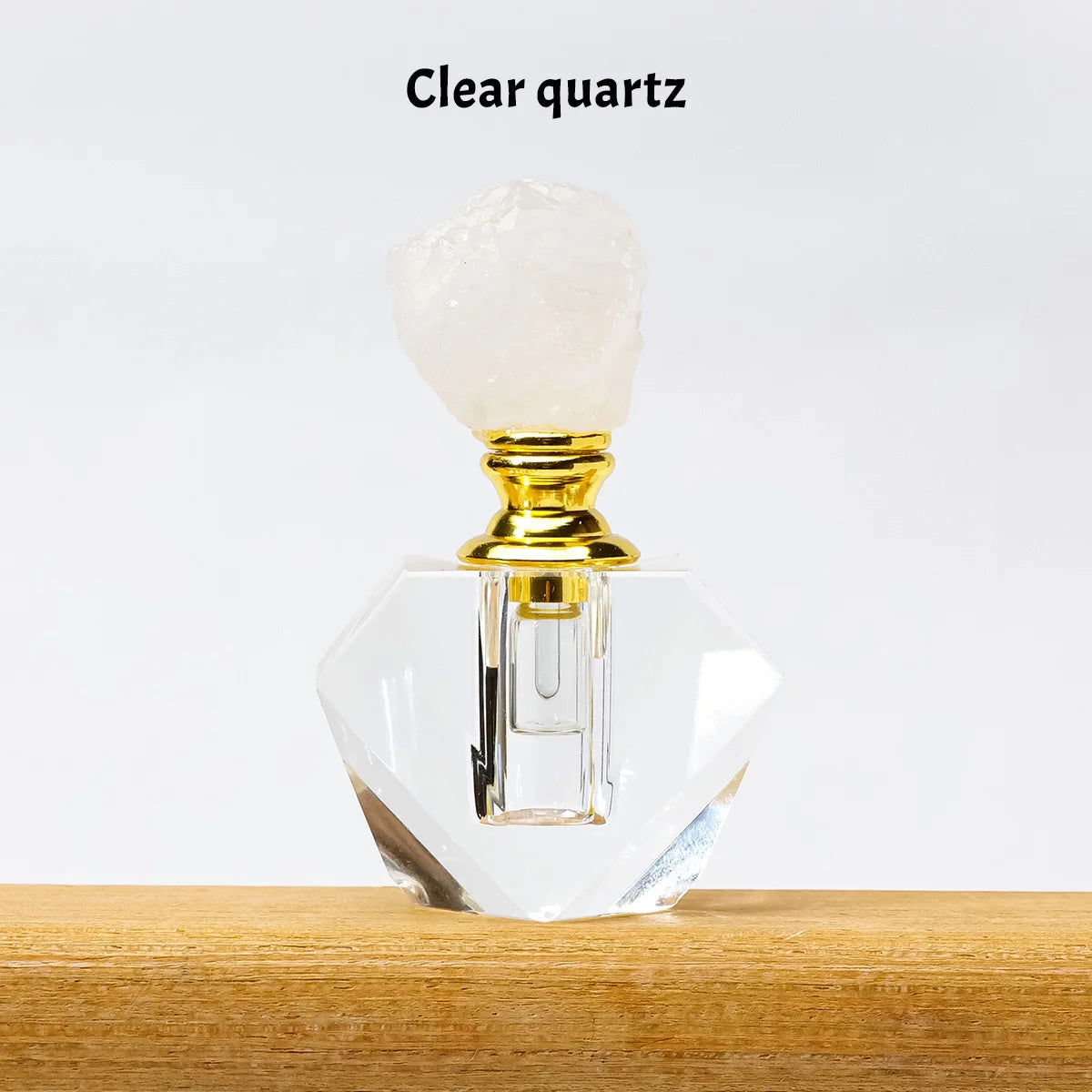 Crystal Raw Stone Perfume Bottle Cap