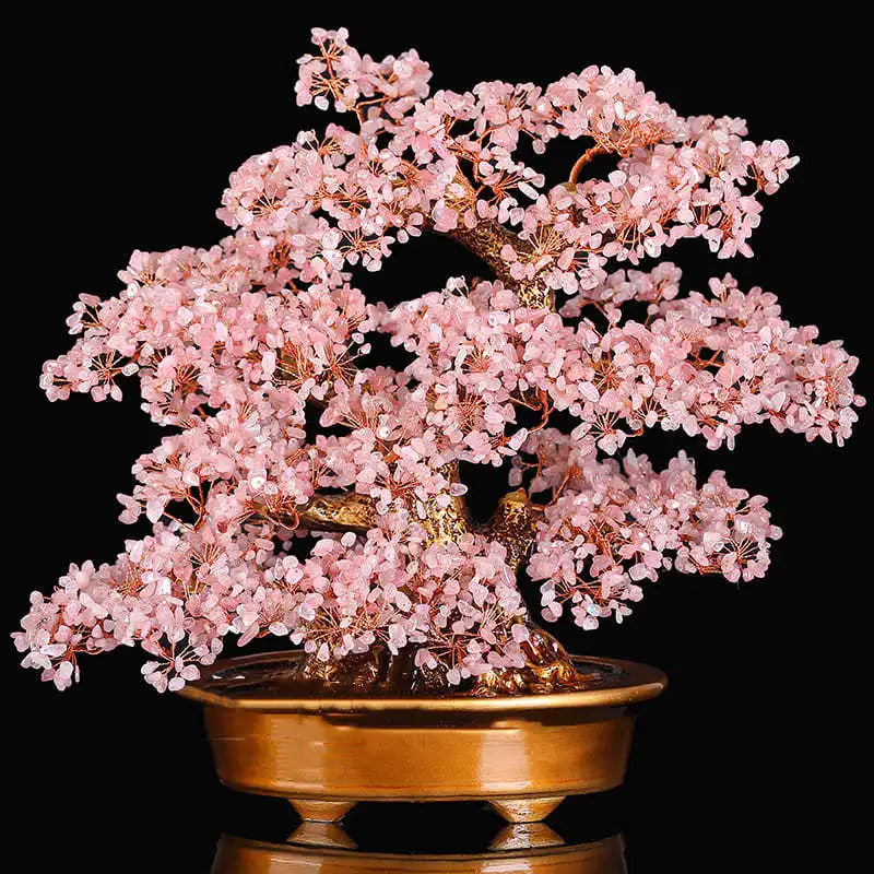 Natural Crystal Gemstone Fortune Money Tree 38cm Bonsai Tree |CrystalHola