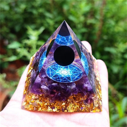 Crystal Pyramid Zodiac Orgonite