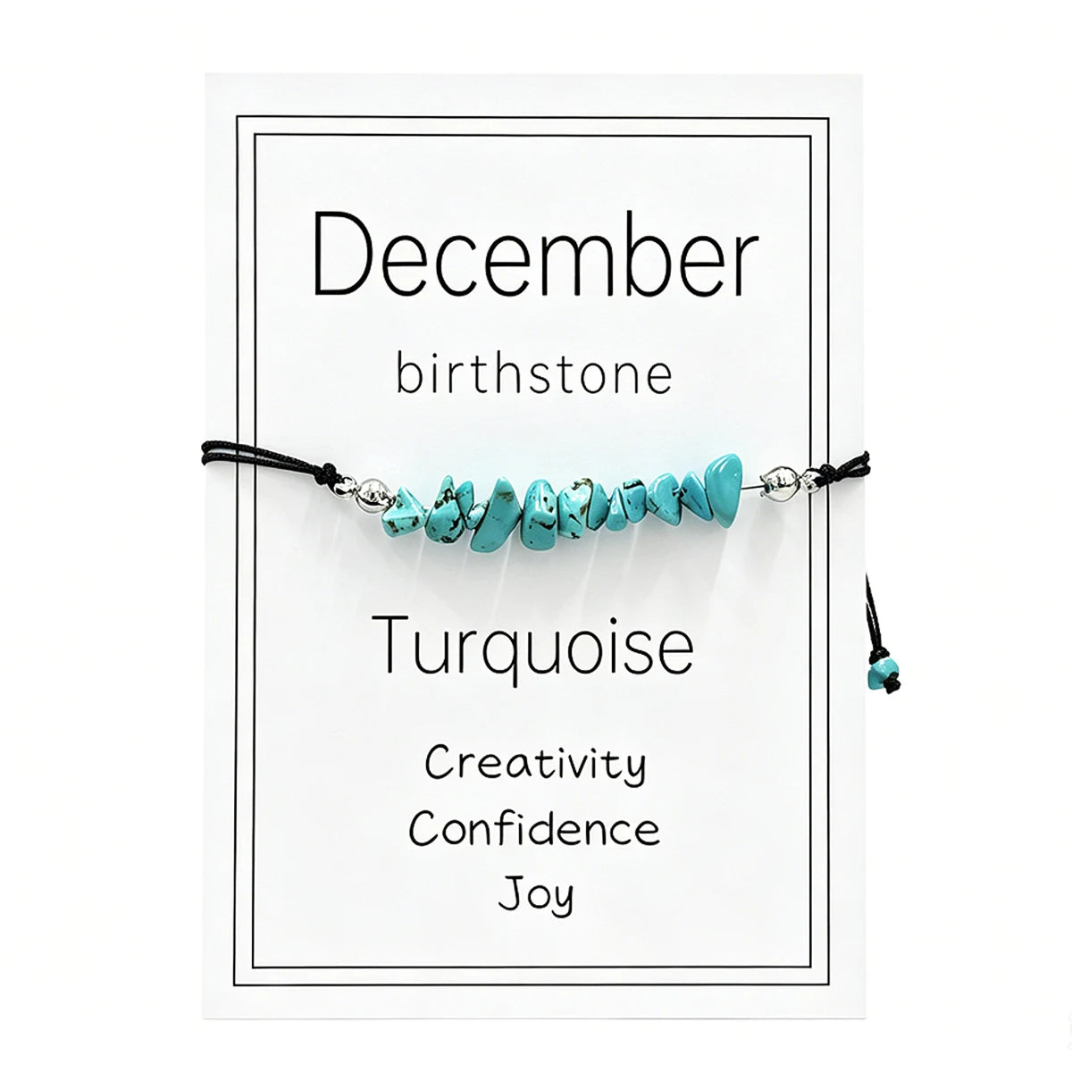 Natural Crystal Chip Birth Month Bracelet