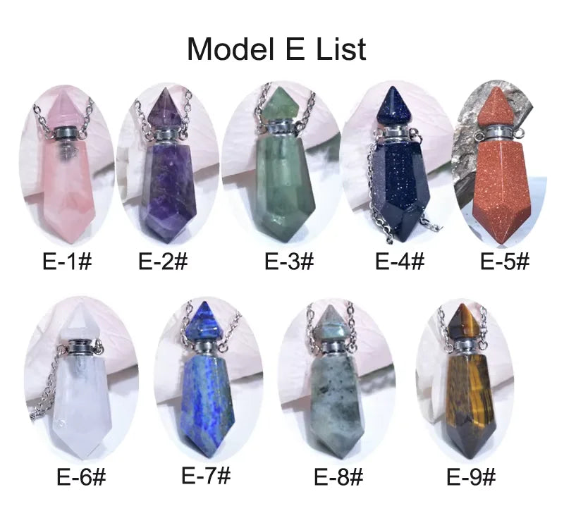 DIY  Gemstone Perfume Bottle Pendant