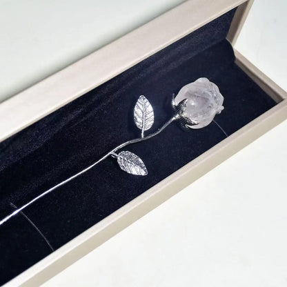 Crystal Rose Flower Carving