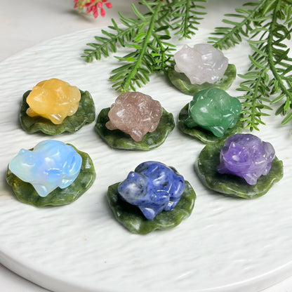 Crystal Frog Figurine Carving