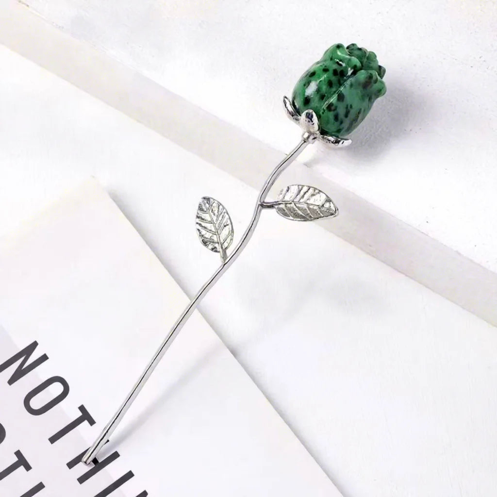 Crystal Rose Flower Carving