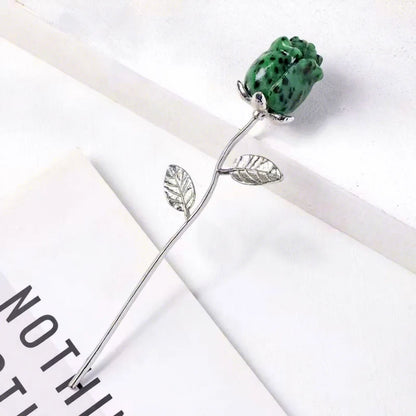 Crystal Rose Flower Carving