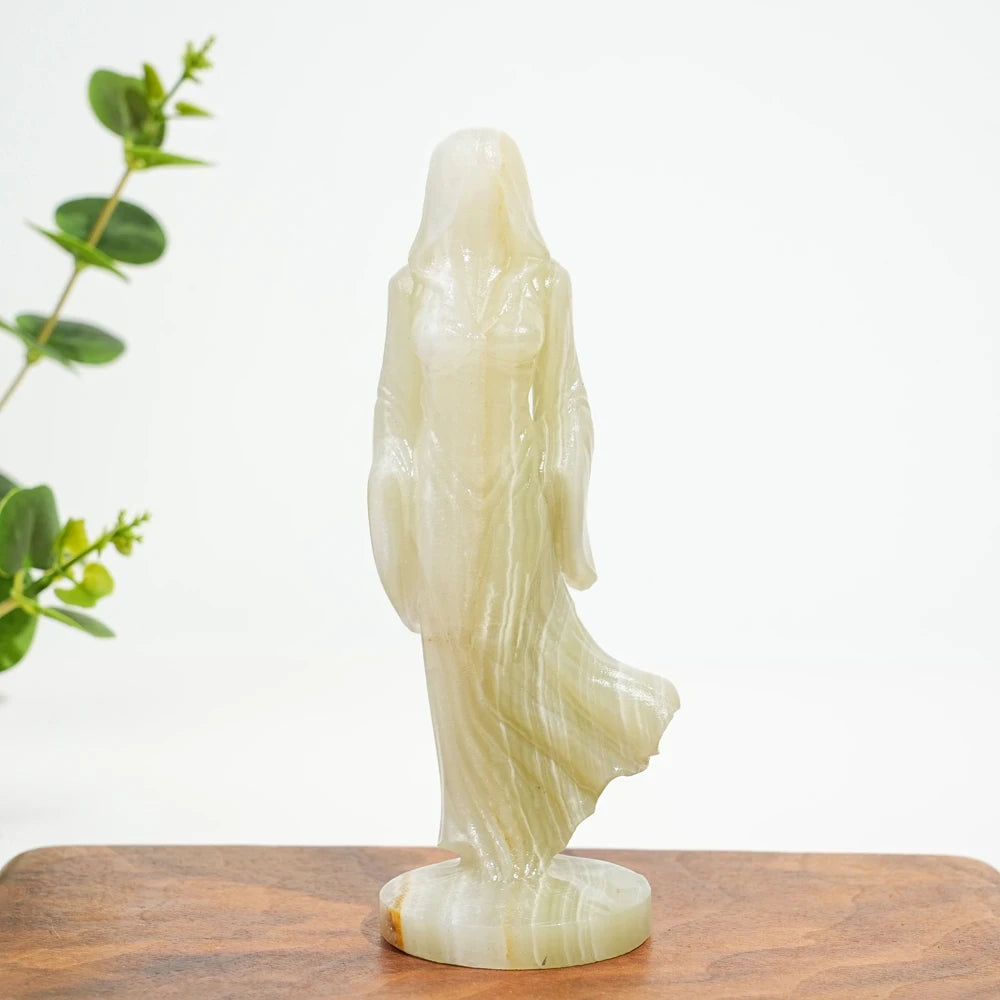 Crystal Witch Figurine  Statue Carving
