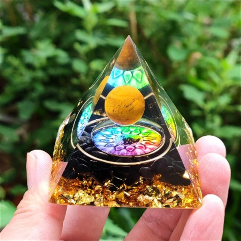 Crystal Pyramid Zodiac Orgonite