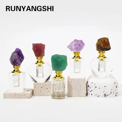Crystal Raw Stone Perfume Bottle Cap
