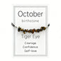 Natural Crystal Chip Birth Month Bracelet