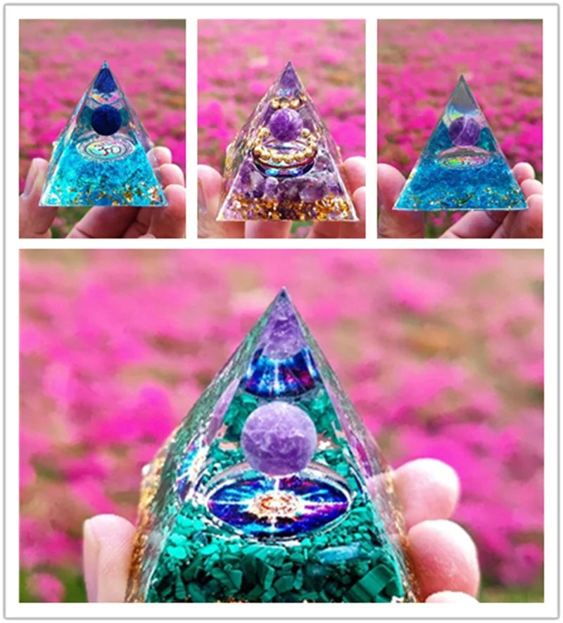 Crystal Pyramid Zodiac Orgonite