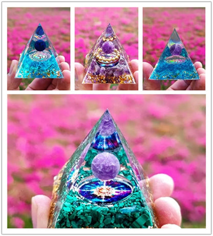 Crystal Pyramid Zodiac Orgonite