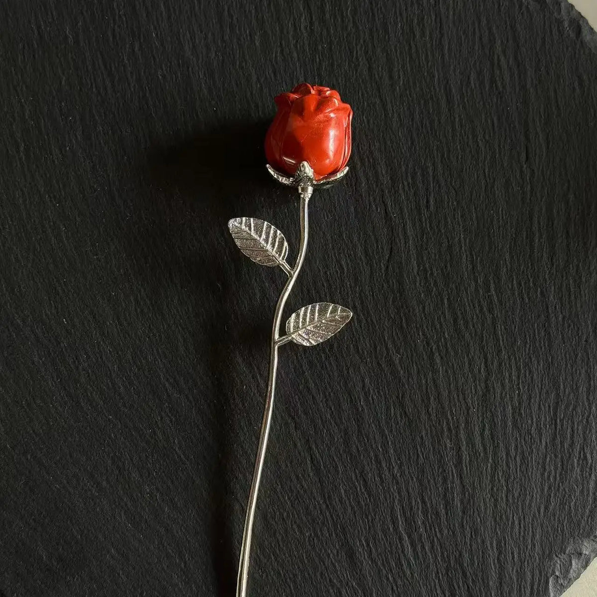 Crystal Rose Flower Carving - CrystalHola