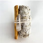White Sage tied with Flowers and Crystals