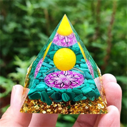 Crystal Pyramid Zodiac Orgonite