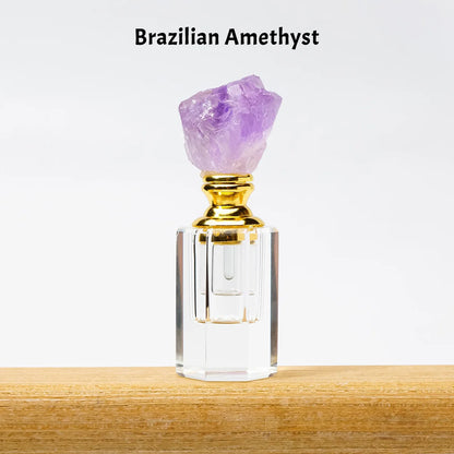 Crystal Raw Stone Perfume Bottle Cap