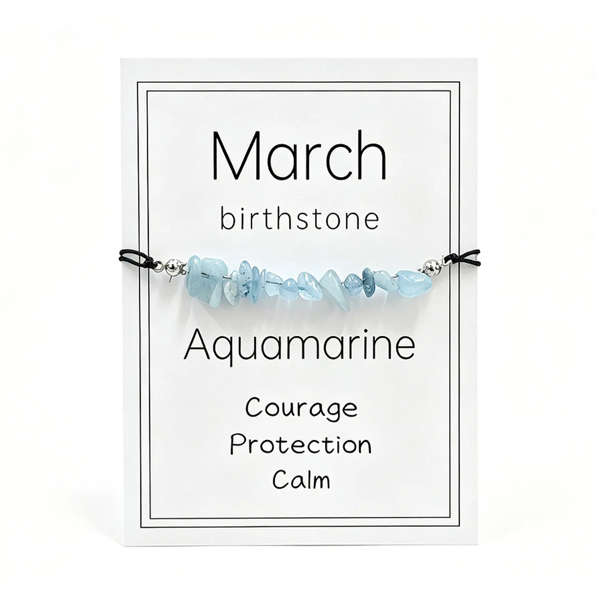 Natural Crystal Chip Birth Month Bracelet
