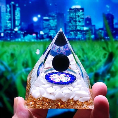 Crystal Pyramid Zodiac Orgonite