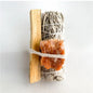 White Sage tied with Flowers and Crystals