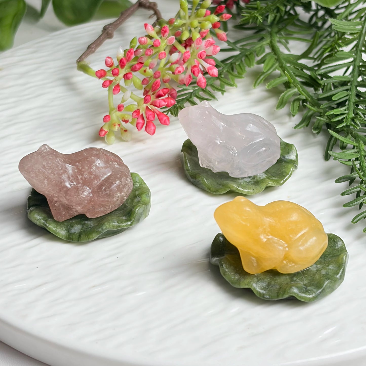 Crystal Frog Figurine Carving