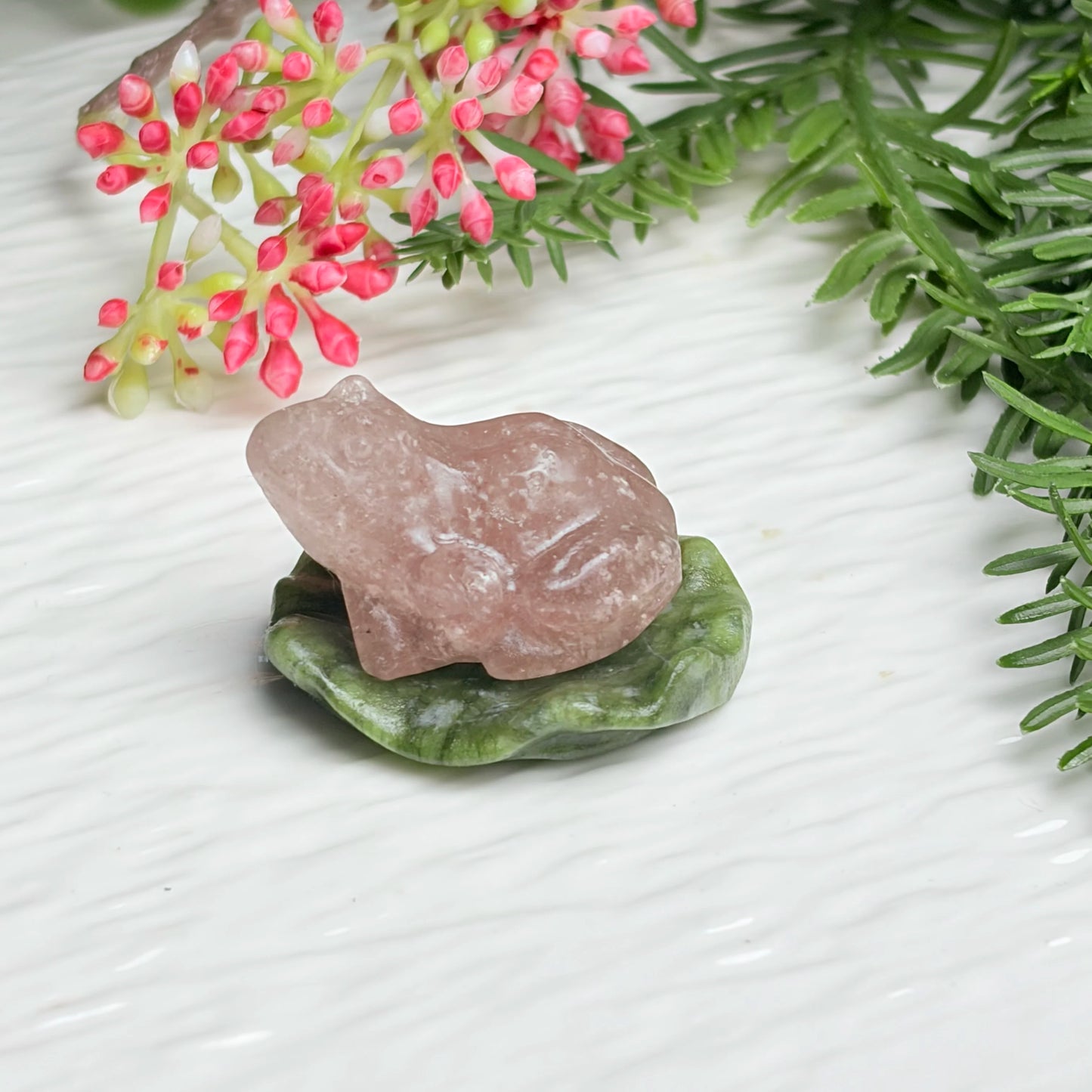 Crystal Frog Figurine Carving