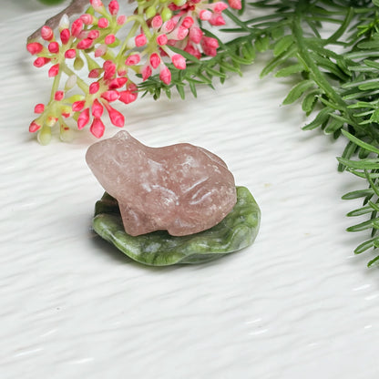 Crystal Frog Figurine Carving