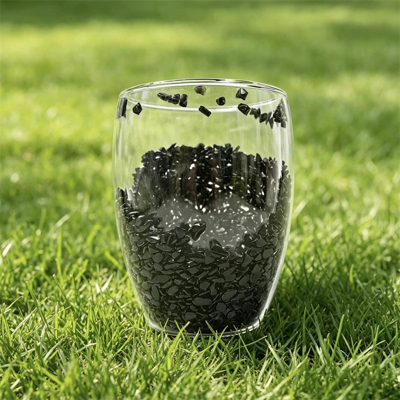 Crystal Double Wall Glass Cup  Chips