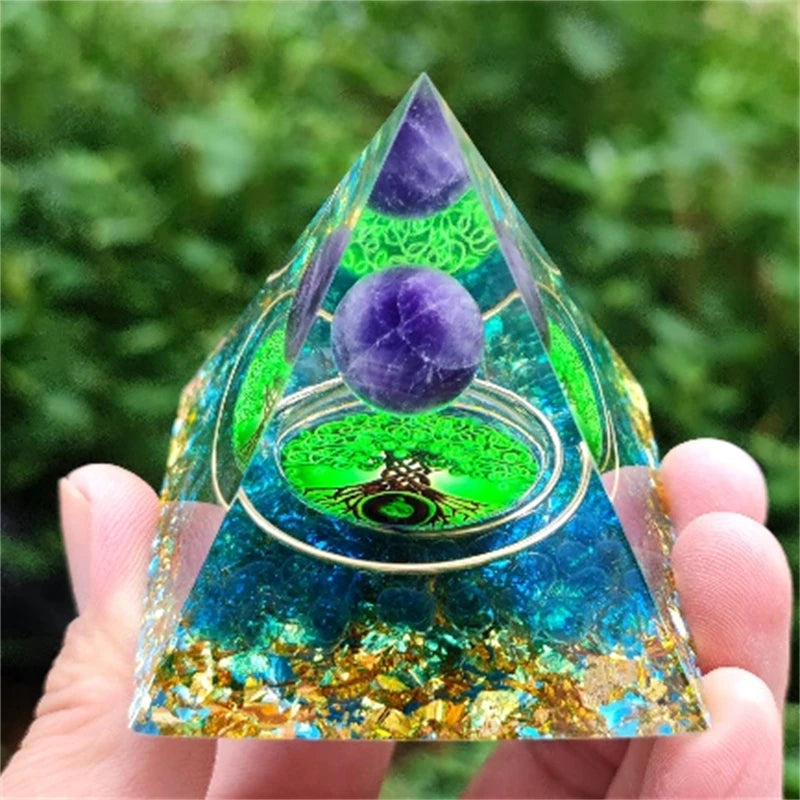 Crystal Pyramid Zodiac Orgonite
