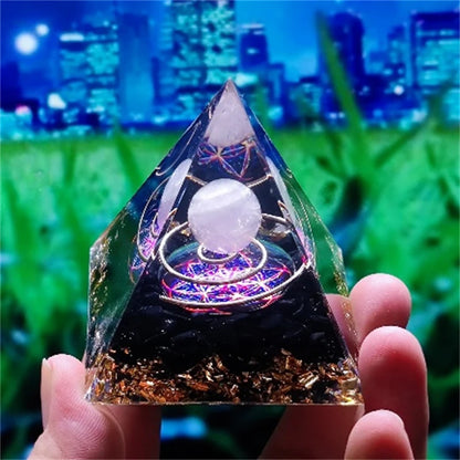 Crystal Pyramid Zodiac Orgonite