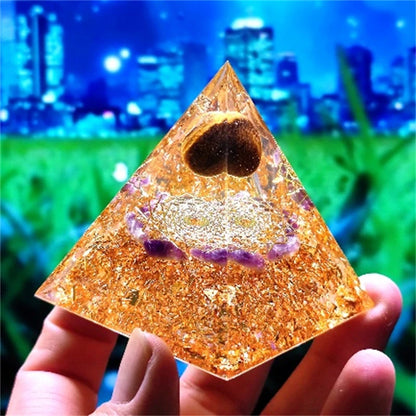 Crystal Pyramid Zodiac Orgonite