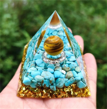 Crystal Pyramid Zodiac Orgonite