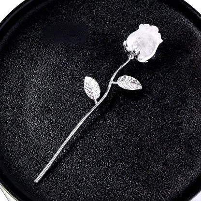 Crystal Rose Flower Carving