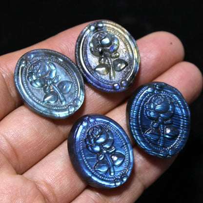 Flash Labradorite Crystal Stone Carved Rose quote-only