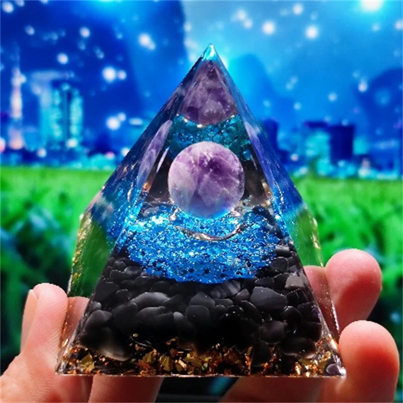 Crystal Pyramid Zodiac Orgonite