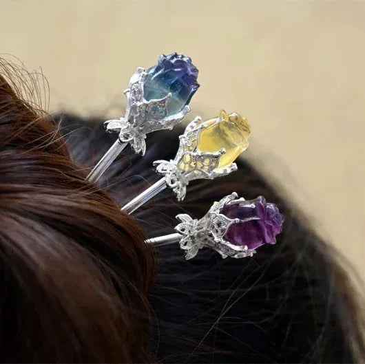 Jewelry Fluorite Hairpin|CrystalHola
