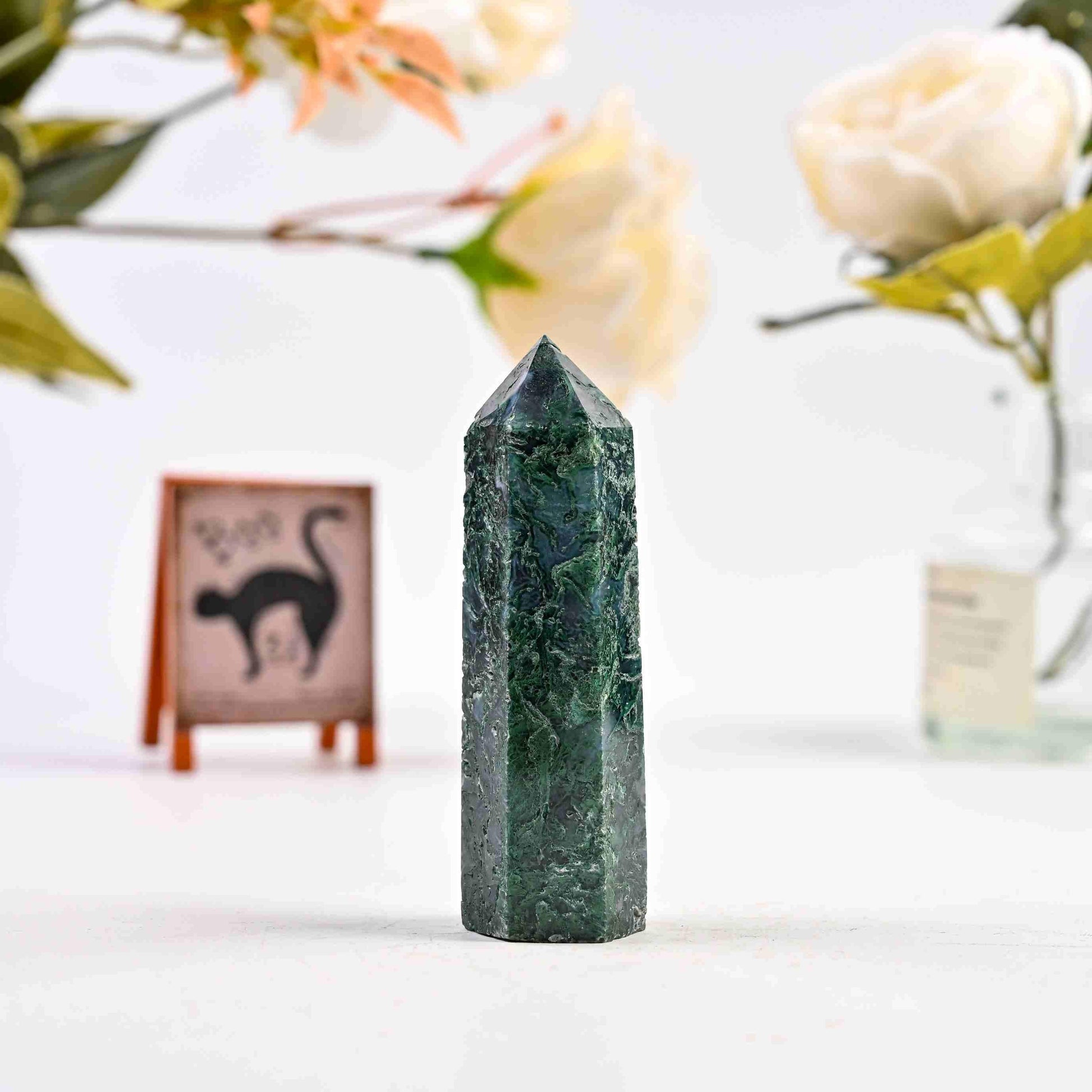 Moss Agate Tower - CrystalHola
