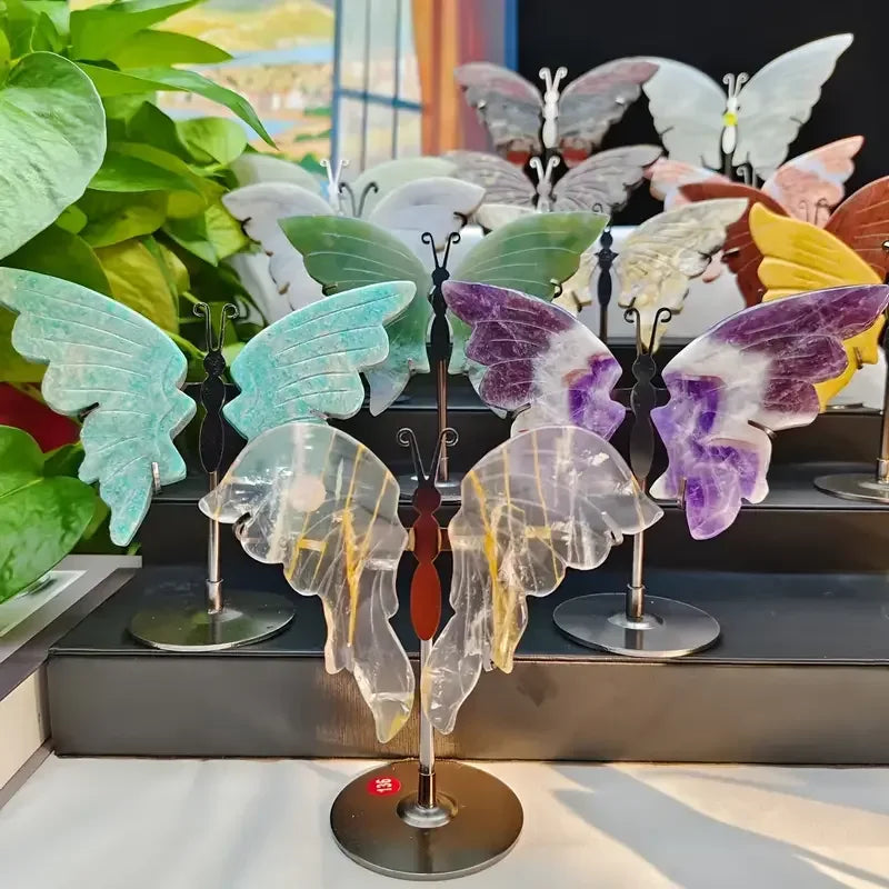 Muti Material Butterfly Wing Carving - CrystalHola
