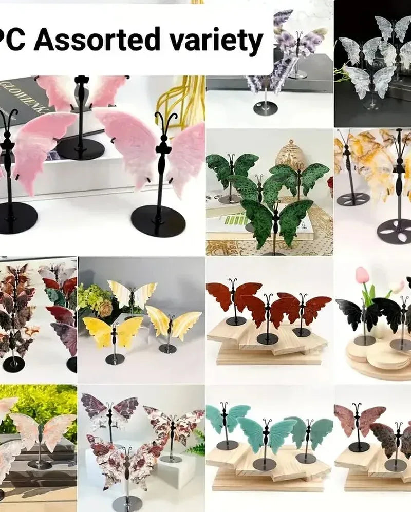 Muti Material Butterfly Wing Carving - CrystalHola