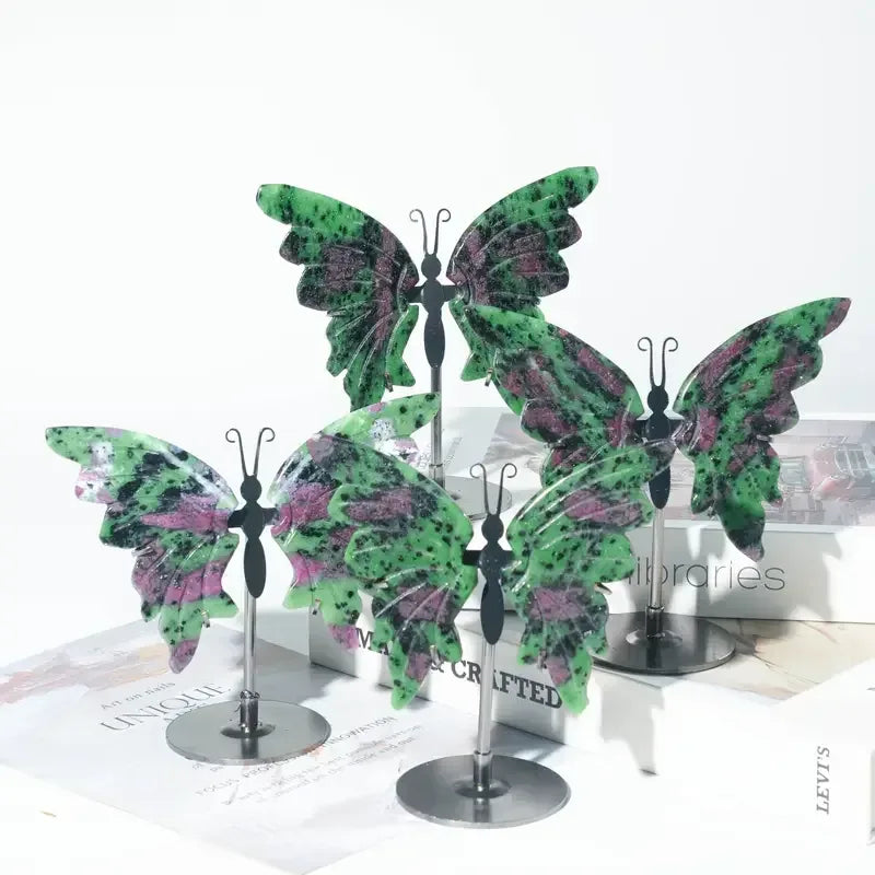 Muti Material Butterfly Wing Carving - CrystalHola