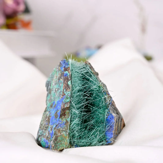 Needle With Azurite Mineral - CrystalHola