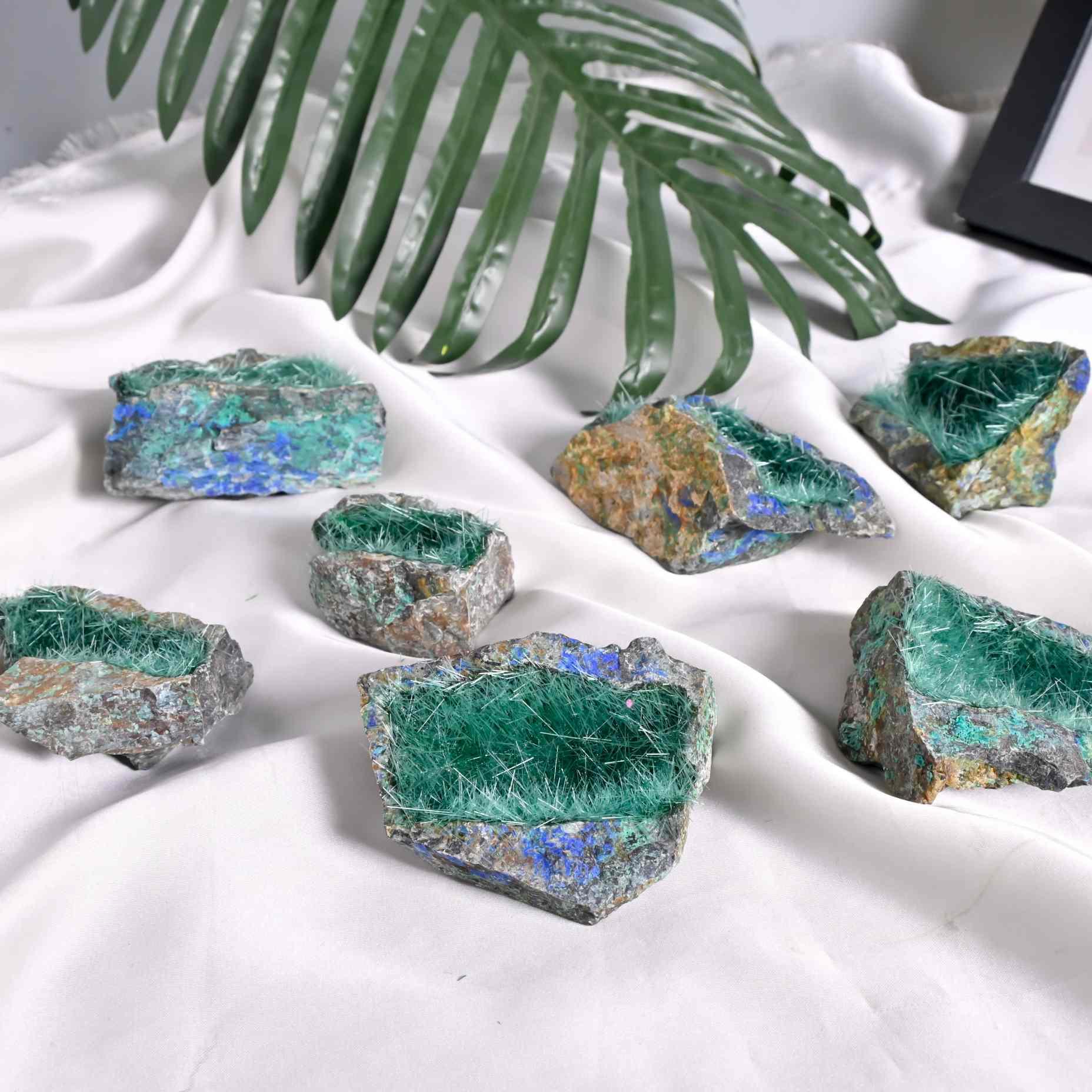 Needle With Azurite Mineral - CrystalHola