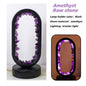 LED bedside lamp with natural quartz and amethyst| CrystalHola
