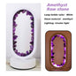 LED bedside lamp with natural quartz and amethyst| CrystalHola
