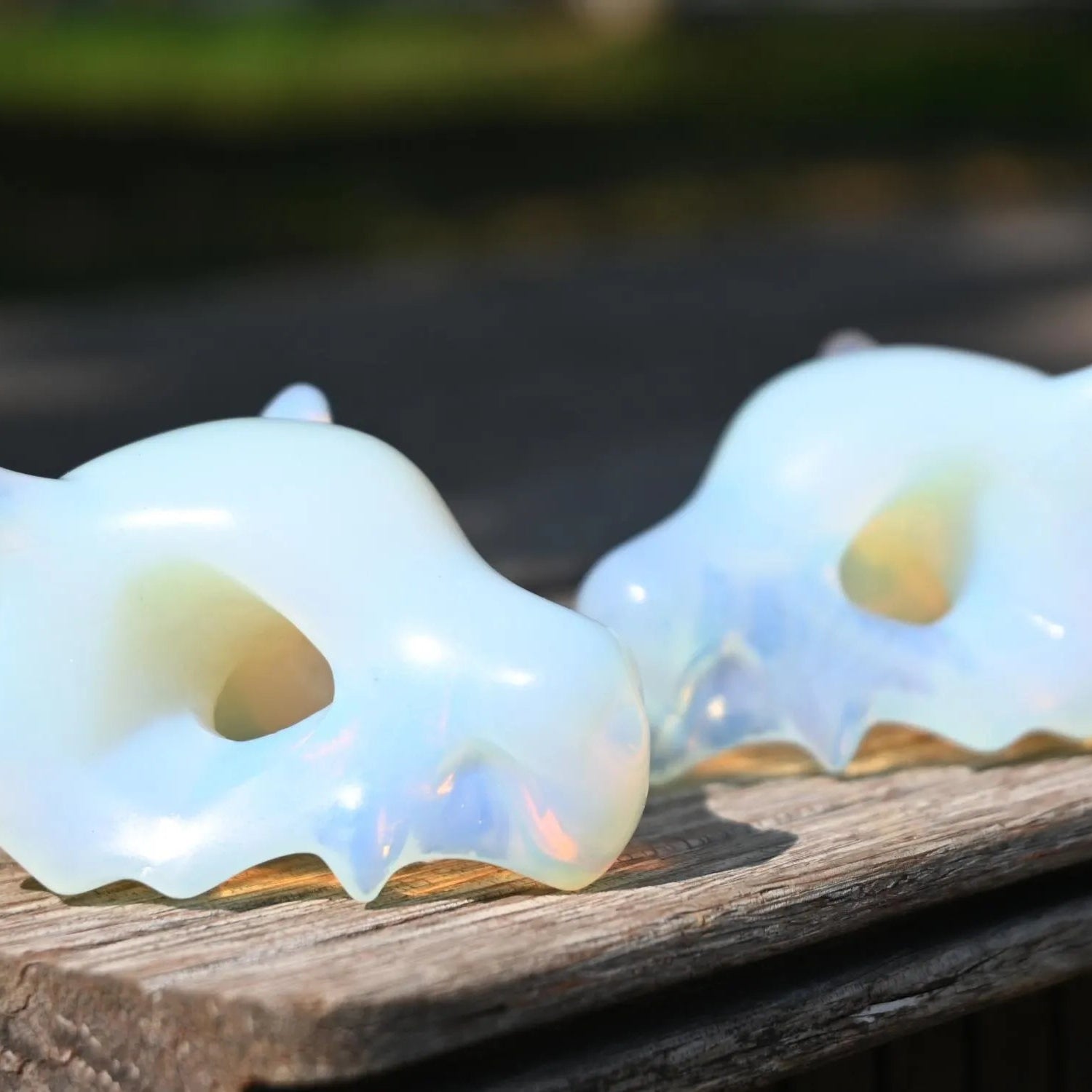 Opalite Dragon Skulls