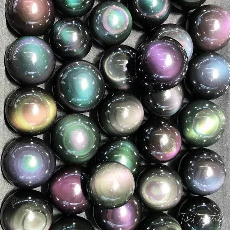 Rainbow Obsidian Sphere